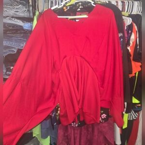 Boohoo Extra Wide Angel Sleeve Blouse 20